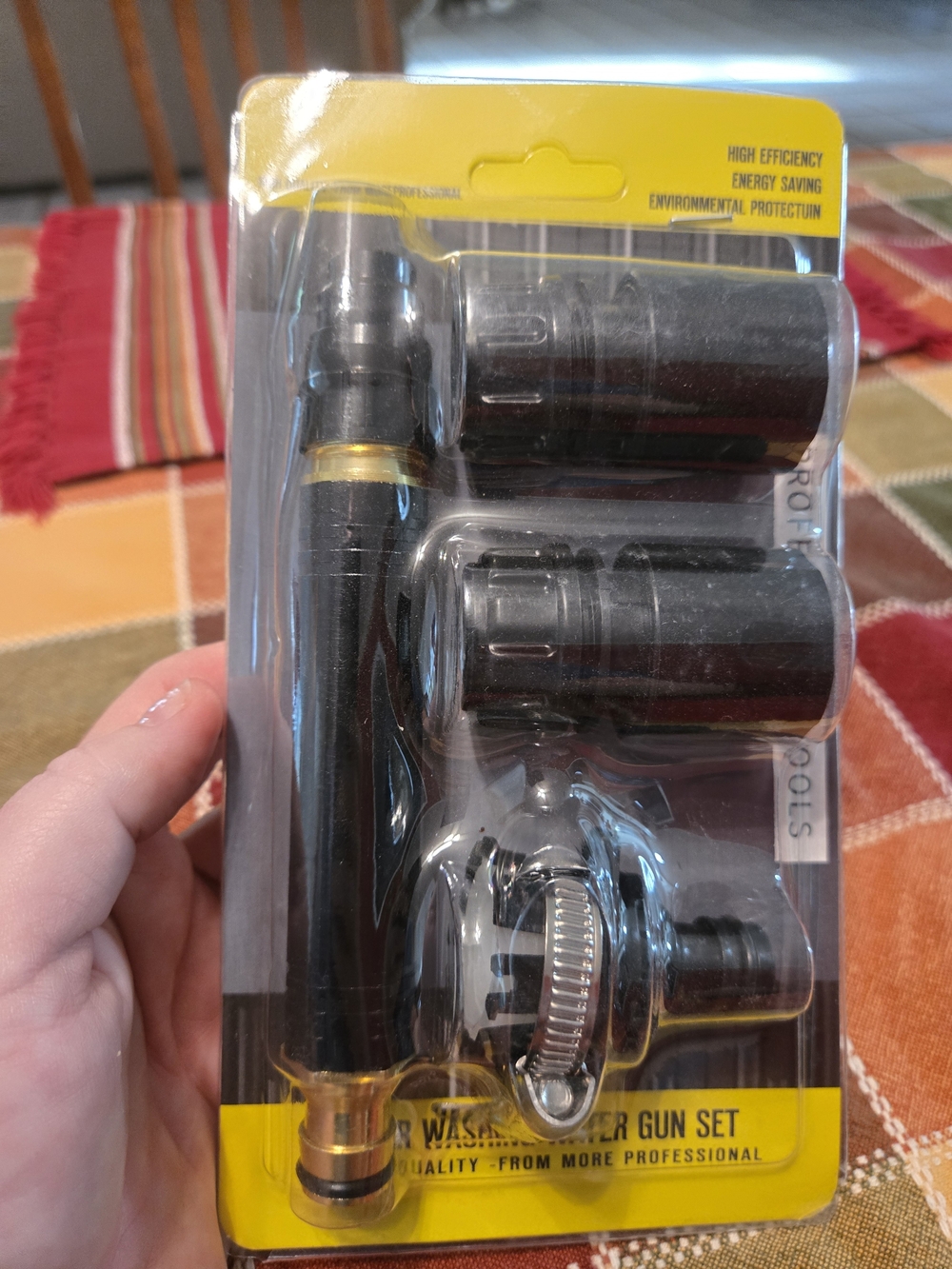 Black Pressure Washer Nozzle Gun Set - Universal Hose Attachment